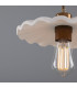 Kapok Dome Pendant Matte White Striped Antique Brass-4