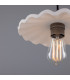 Kapok Dome Pendant Matte White Striped Antique Silver-4