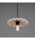 Kapok Dome Pendant Matte White Striped Matte Black-2