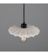 Kapok Dome Pendant Matte White Striped Matte Black-3