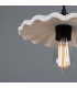 Kapok Dome Pendant Matte White Striped Matte Black-4