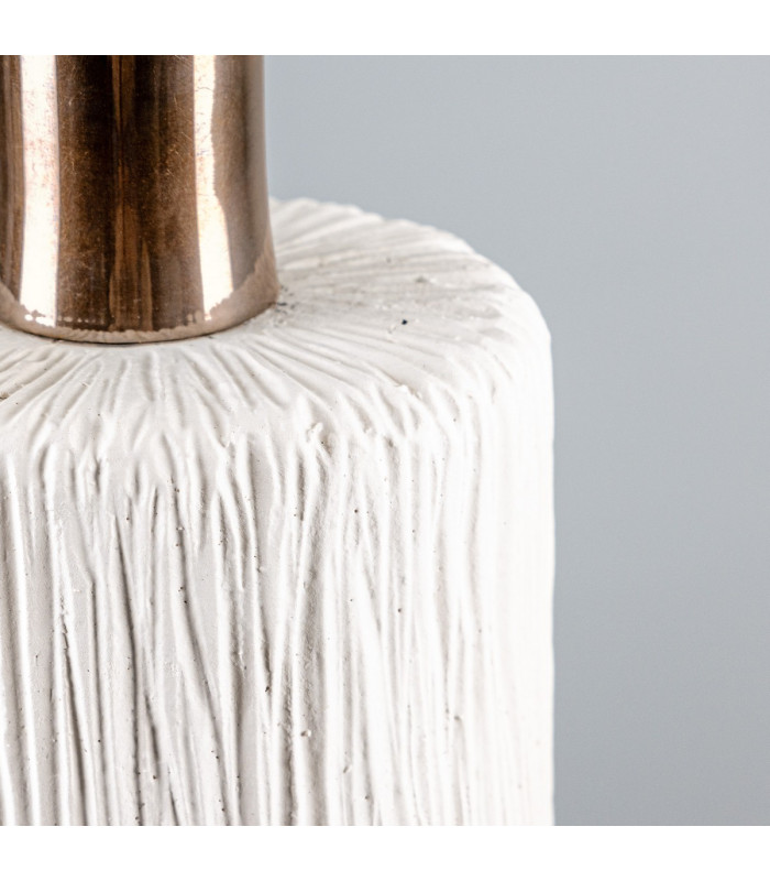Senna Pendant Matte White Striped Antique Brass-4
