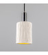Senna Pendant Matte White Striped Antique Silver-1