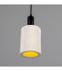 Senna Pendant Matte White Striped Matte Black-3