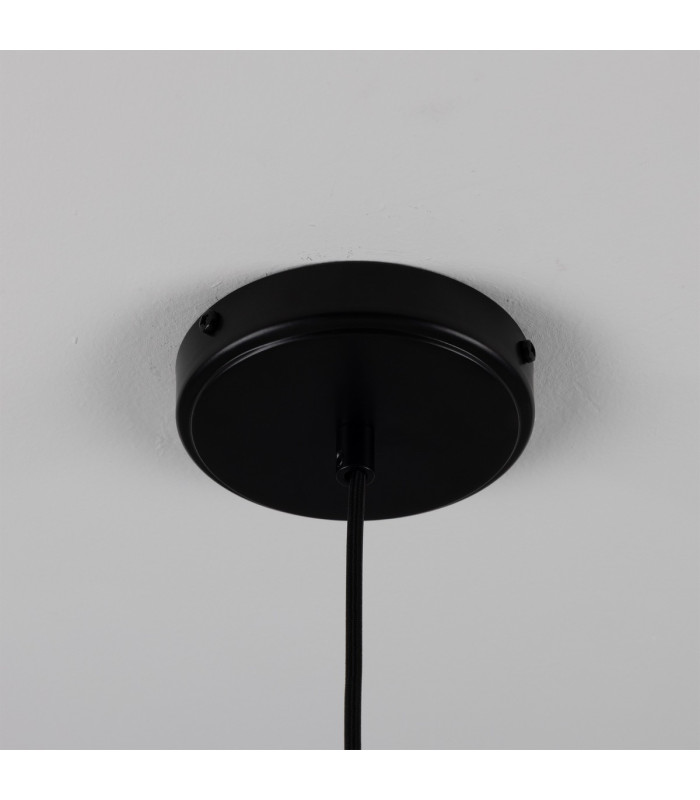 Senna Pendant Matte White Striped Matte Black-5