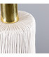 Senna Pendant Matte White Striped Polished Brass-4