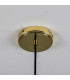 Senna Pendant Matte White Striped Polished Brass-5