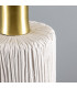 Senna Pendant Matte White Striped Satin Brass-4