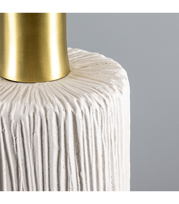 Senna Pendant Matte White Striped Satin Brass-4