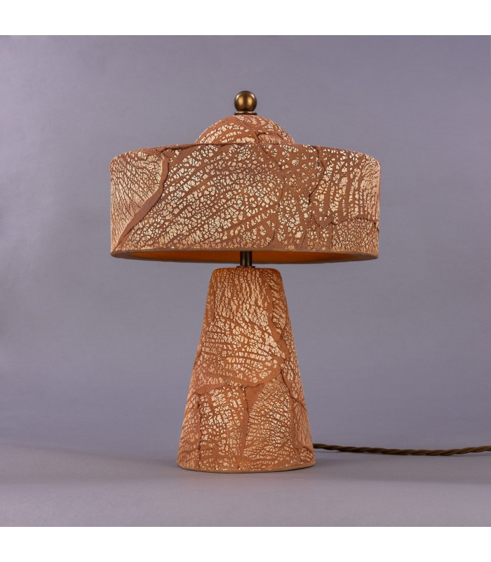Seville Ceramic Table Lamp Red Iron Antique Brass-1