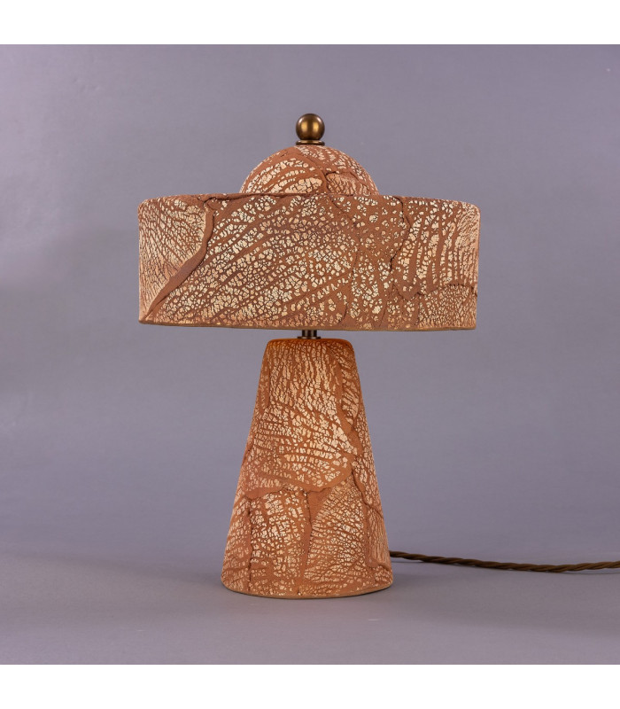 Seville Ceramic Table Lamp Red Iron Antique Brass-2