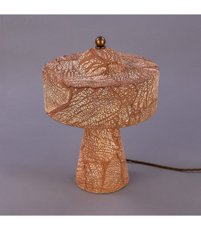 Seville Ceramic Table Lamp Red Iron Antique Brass-3