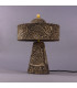 Seville Ceramic Table Lamp Black Clay Satin Brass-1
