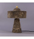 Seville Ceramic Table Lamp Black Clay Satin Brass-2