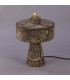 Seville Ceramic Table Lamp Black Clay Satin Brass-3