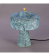 Seville Ceramic Table Lamp Blue Earth Satin Brass-3