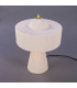 Seville Ceramic Table Lamp|Matt White Striped Polished Brass-3