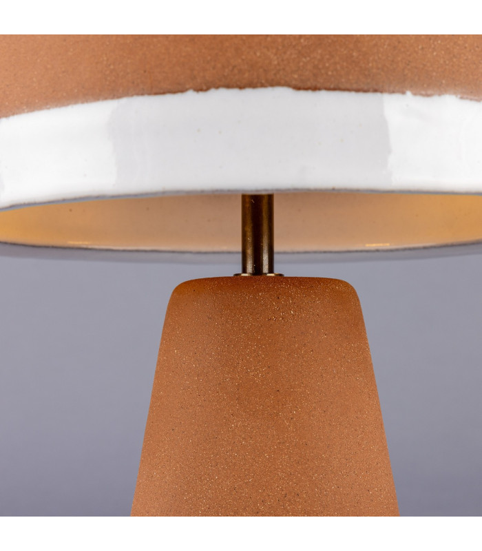 Seville Ceramic TL Terracotta White Antique Brass-4