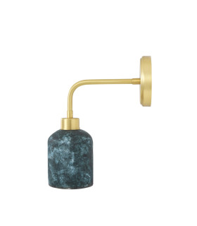 Osier Wall Light Blue Earth Satin Brass-2