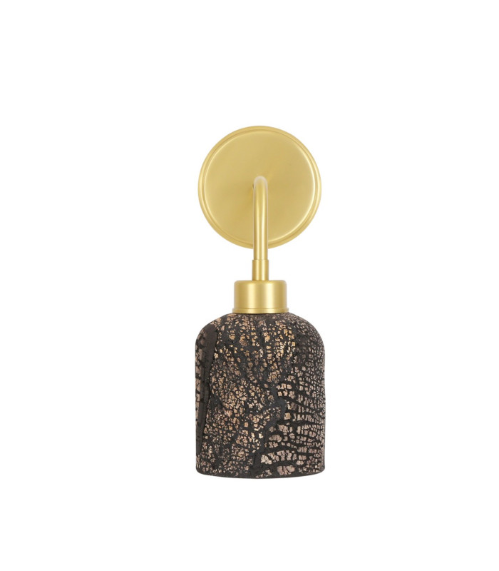 Osier Wall Light Black Clay Satin Brass-1