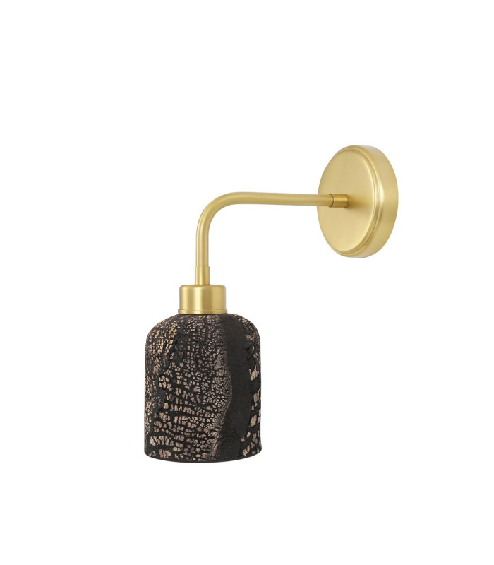 Osier Wall Light Black Clay Satin Brass-2