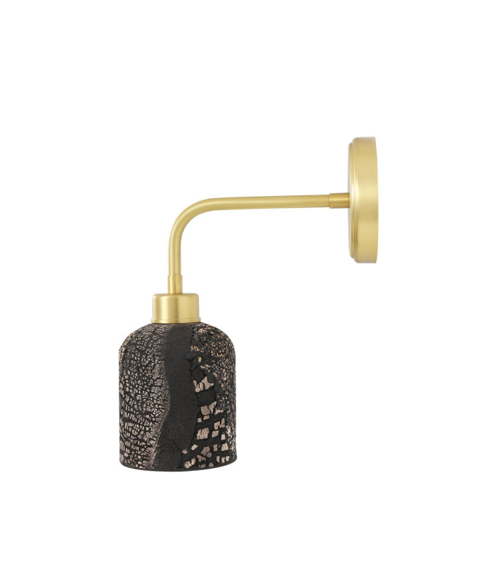 Osier Wall Light Black Clay Satin Brass-3