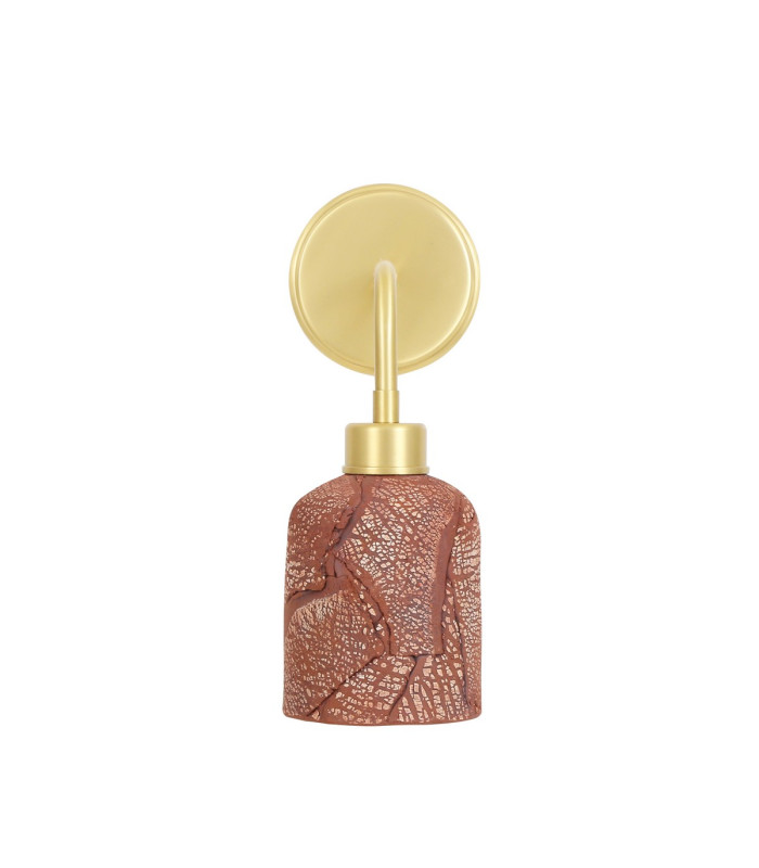 Osier Wall Light Red Iron Satin Brass-1