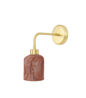Osier Wall Light Red Iron Satin Brass-2