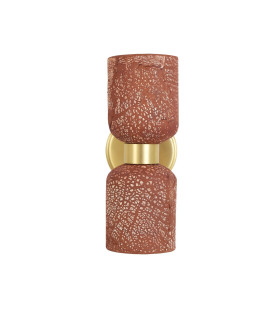 Sakura Wall Light Red Iron Satin Brass-1