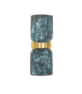 Sakura Wall Light Blue Earth Satin Brass-1