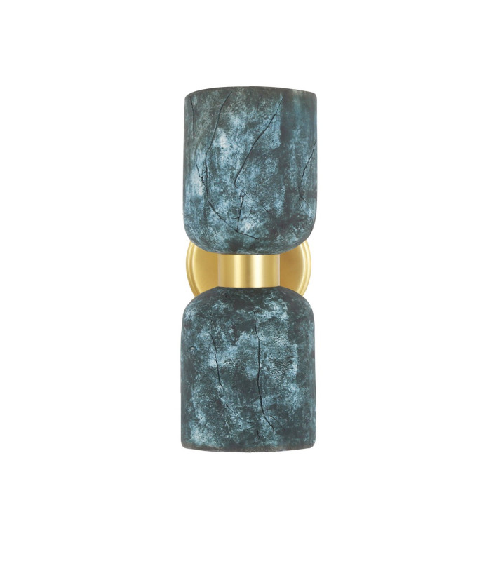 Sakura Wall Light Blue Earth Satin Brass-1