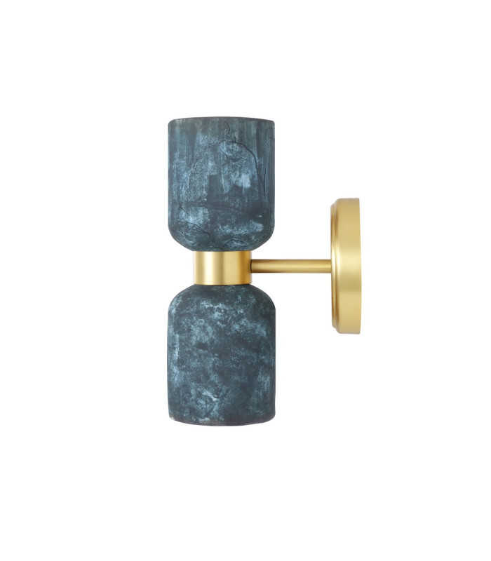 Sakura Wall Light Blue Earth Satin Brass-3