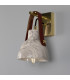 Nagi Wall Light Marbled Polished Brass Red Strap-1
