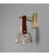 Nagi Wall Light Marbled Polished Brass Red Strap-3