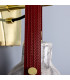 Nagi Wall Light Marbled Polished Brass Red Strap-5