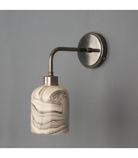 Osier Wall Light Marbled Antique Silver-1