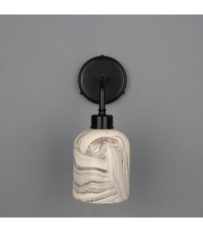 Osier Wall Light Marbled Matt Black-2