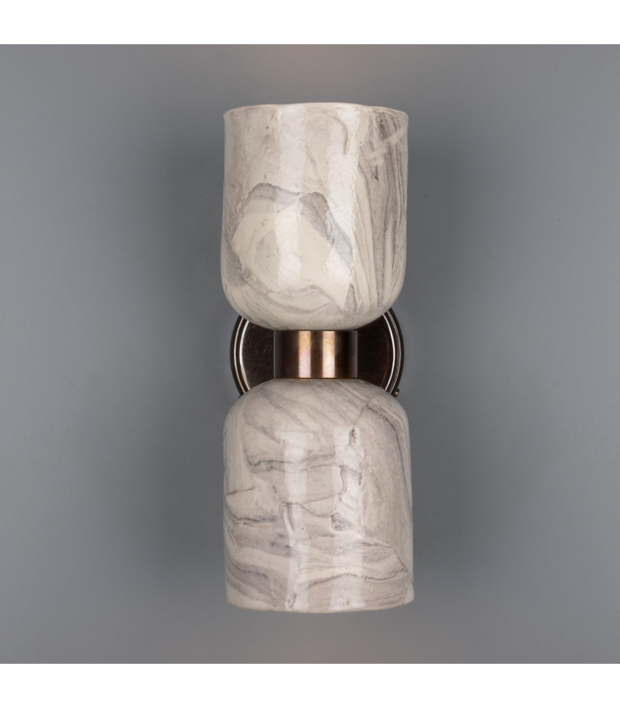 Sakura Wall Light Marbled Antique Brass-2