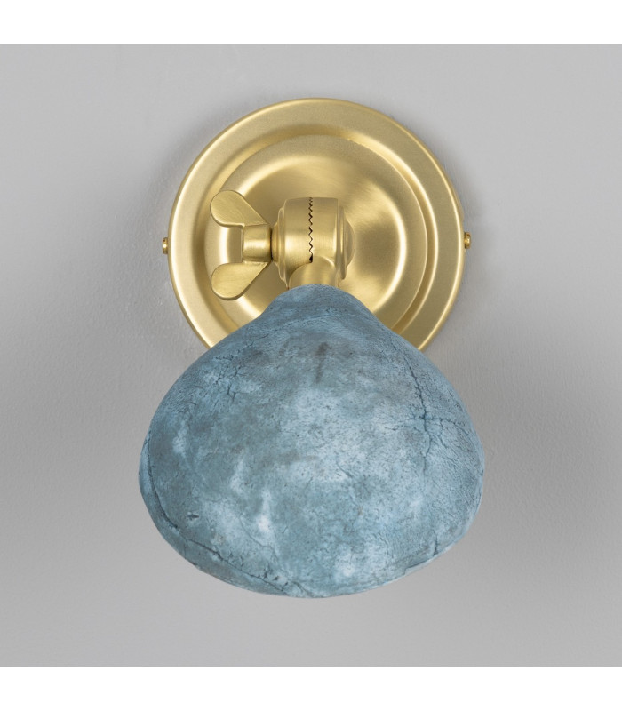 Coco Wall Light Blue Earth Satin Brass-2