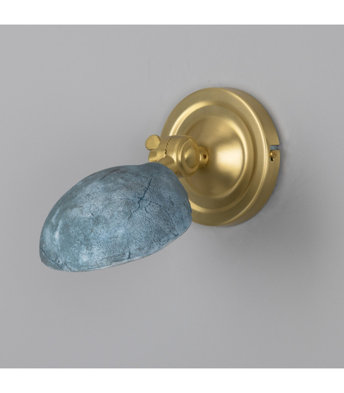Coco Wall Light Blue Earth Satin Brass-3