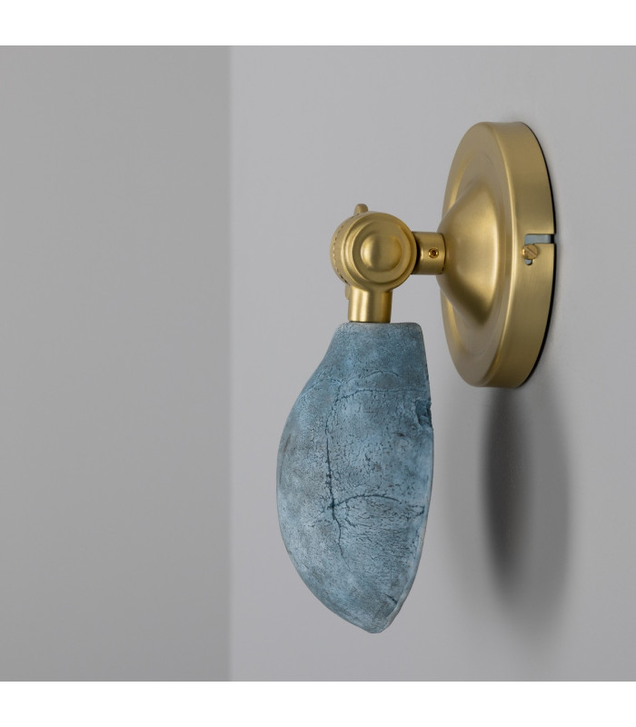 Coco Wall Light Blue Earth Satin Brass-5