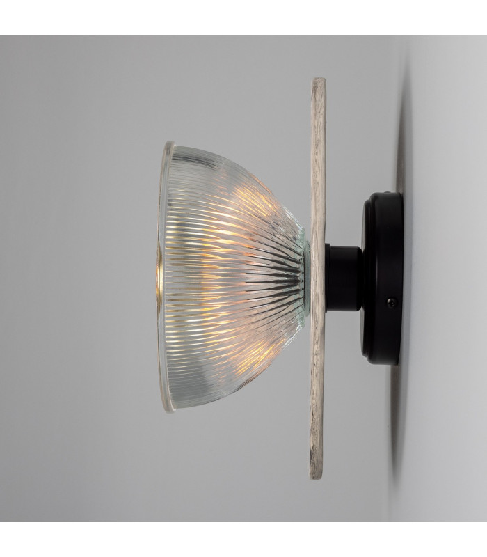 Soraya Ceramic Wall Light Marbled Matt Black-3