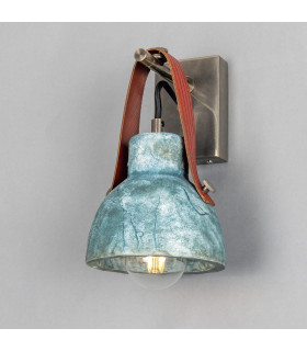 Nagi Wall Light Blue Earth Antique Silver Red Strap-1