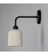Osier Wall Light Matte White Striped Matte Black-5