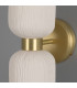 Sakura Wall Light Matte White Striped Satin Brass-4