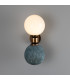 Kobe Ceramic Globe Wall Light Blue Earth Antique Brass-2