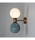 Kobe Ceramic Globe Wall Light Blue Earth Antique Brass-3