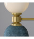 Kobe Ceramic Globe Wall Light Blue Earth Satin Brass-4
