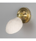 Coco Wall Light Matte White Striped Polished Brass-1