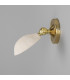 Coco Wall Light Matte White Striped Polished Brass-5